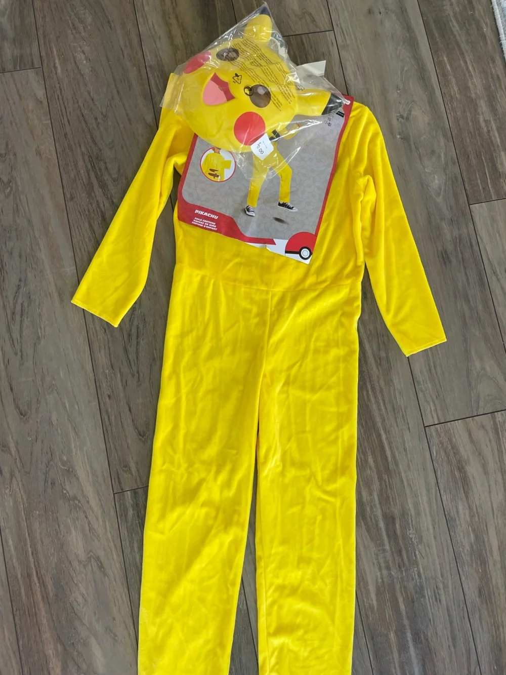 Pokémon Pikachu yellow Kids' Classic Halloween Costume Jumpsuit M (7-8) NWT
